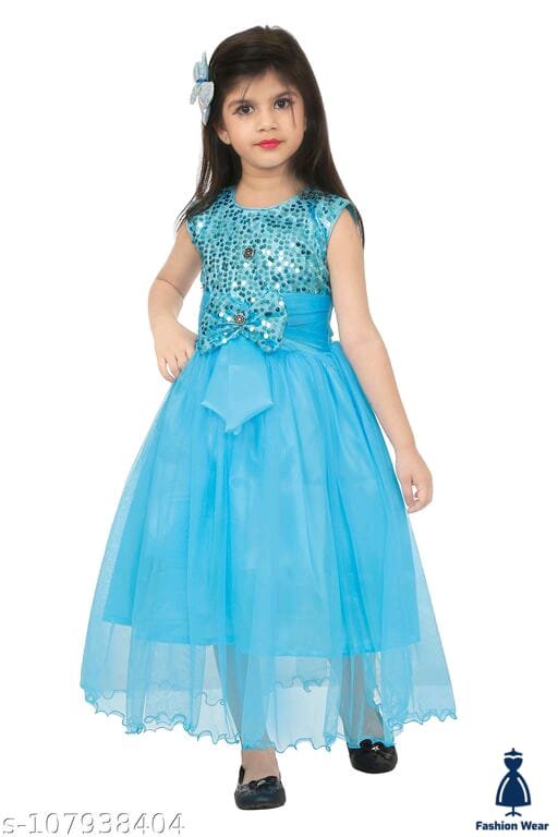 Buy Teen Girls Blue Chinon Embroidered N Pink Gown Festive Wear Online at  Best Price | Cbazaar