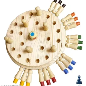 Wooden Brain Teaser Memory Chess Game Set