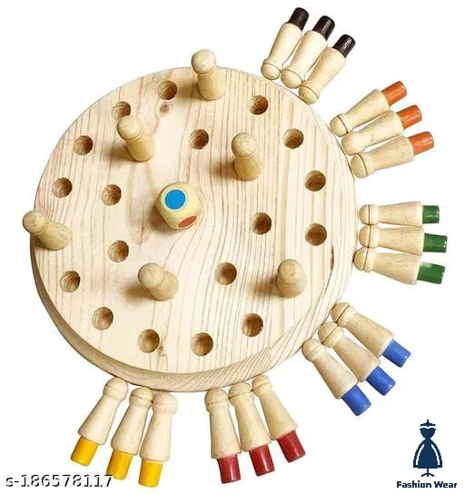 Wooden Brain Teaser Memory Chess Game Set
