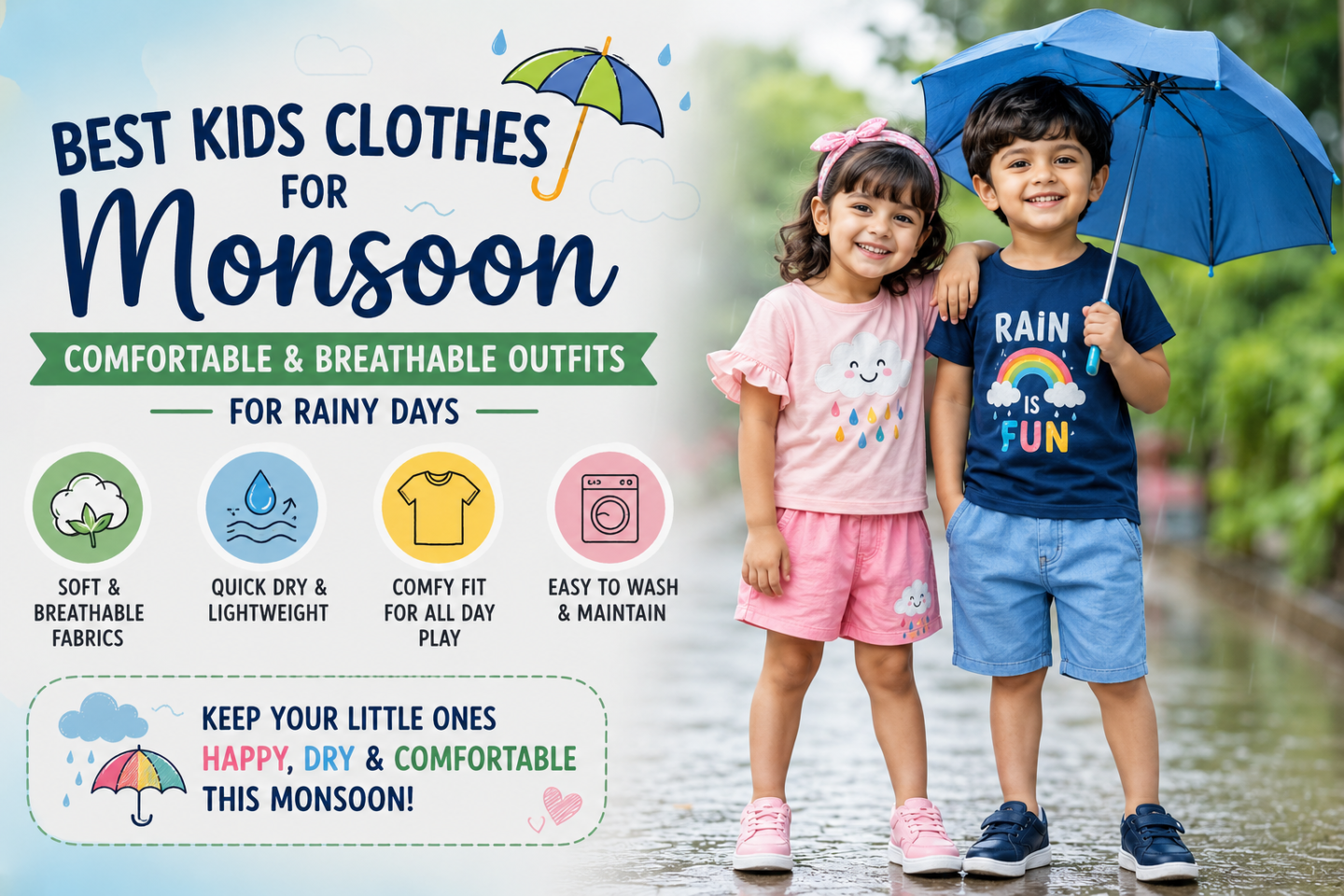 kids clothes for monsoon